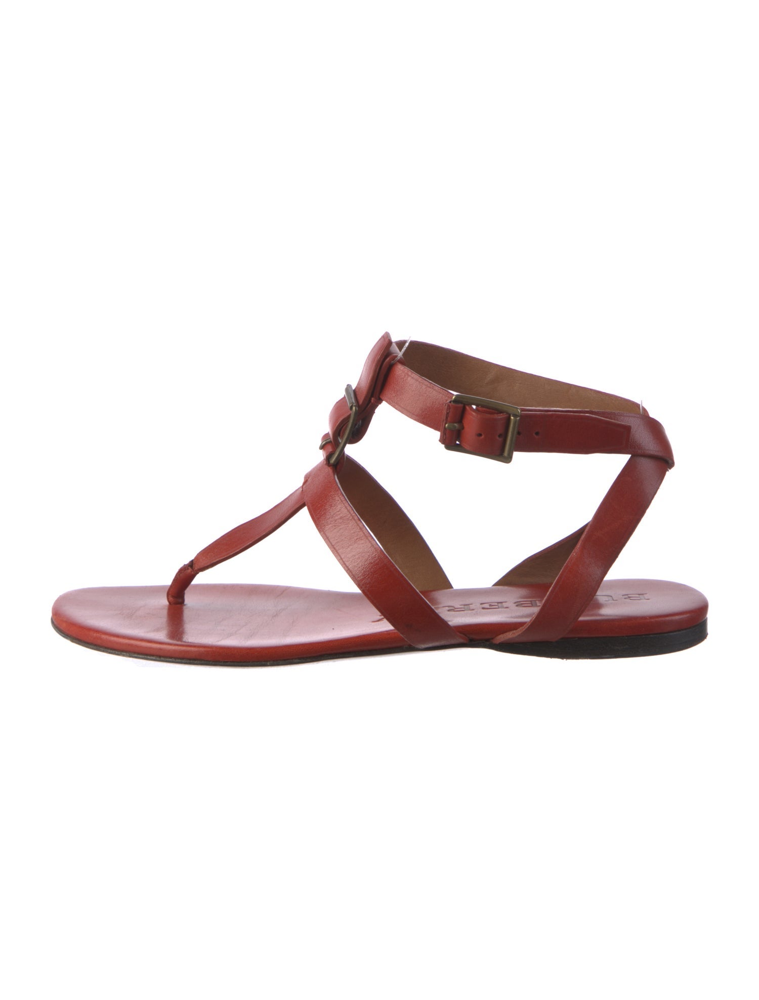 Burberry Leather T-Strap Sandals
