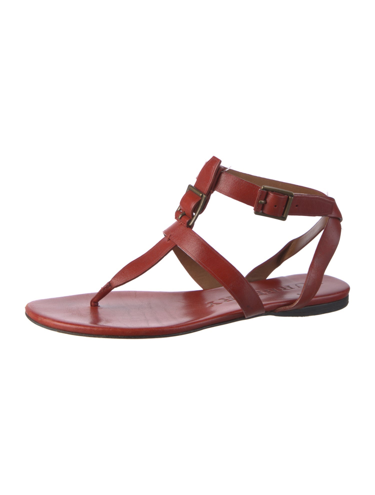 Burberry Leather T-Strap Sandals