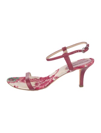 Burberry Lizard Printed Slingback Pumps