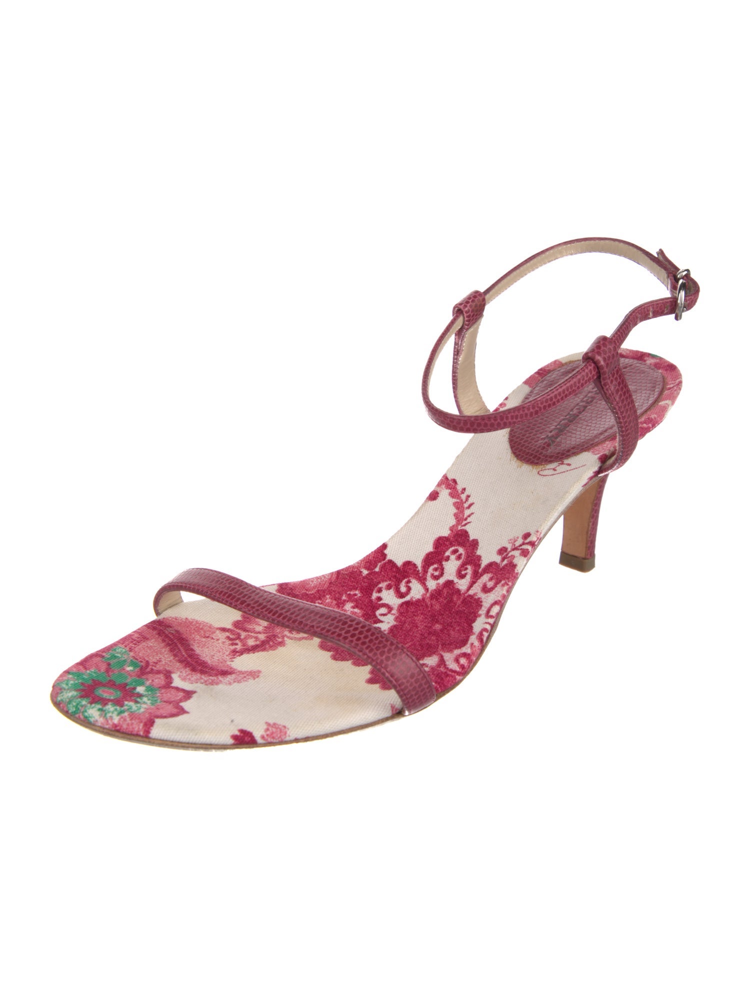 Burberry Lizard Printed Slingback Pumps