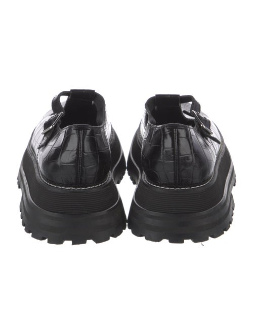 Burberry Aldwych Embossed Leather Mary Jane Flats