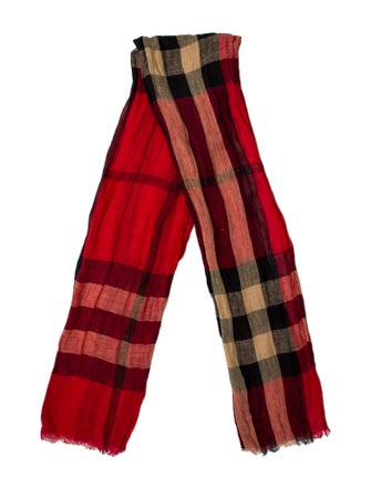 Burberry Plaid Print Scarf