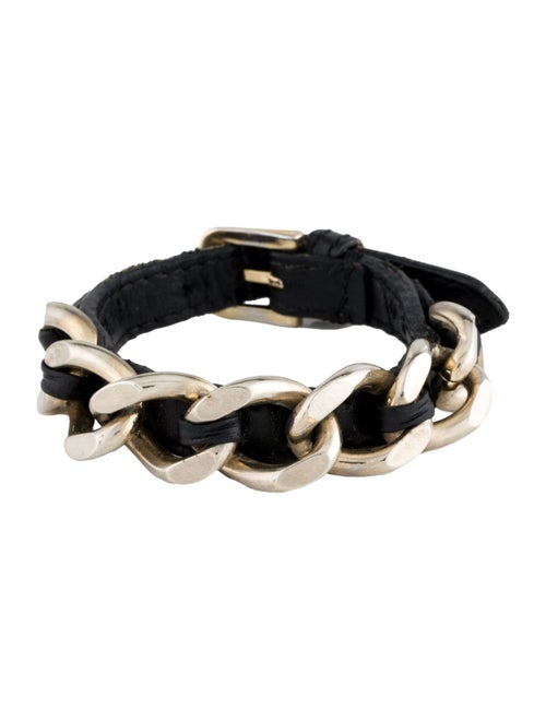 Burberry Leather Chain Wrap Bracelet