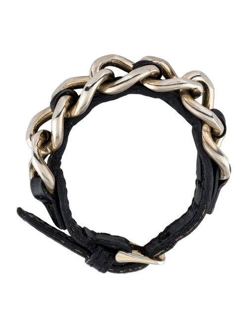 Burberry Leather Chain Wrap Bracelet