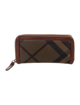 Burberry Plaid Print Continental Wallet