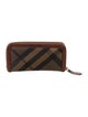 Burberry Plaid Print Continental Wallet