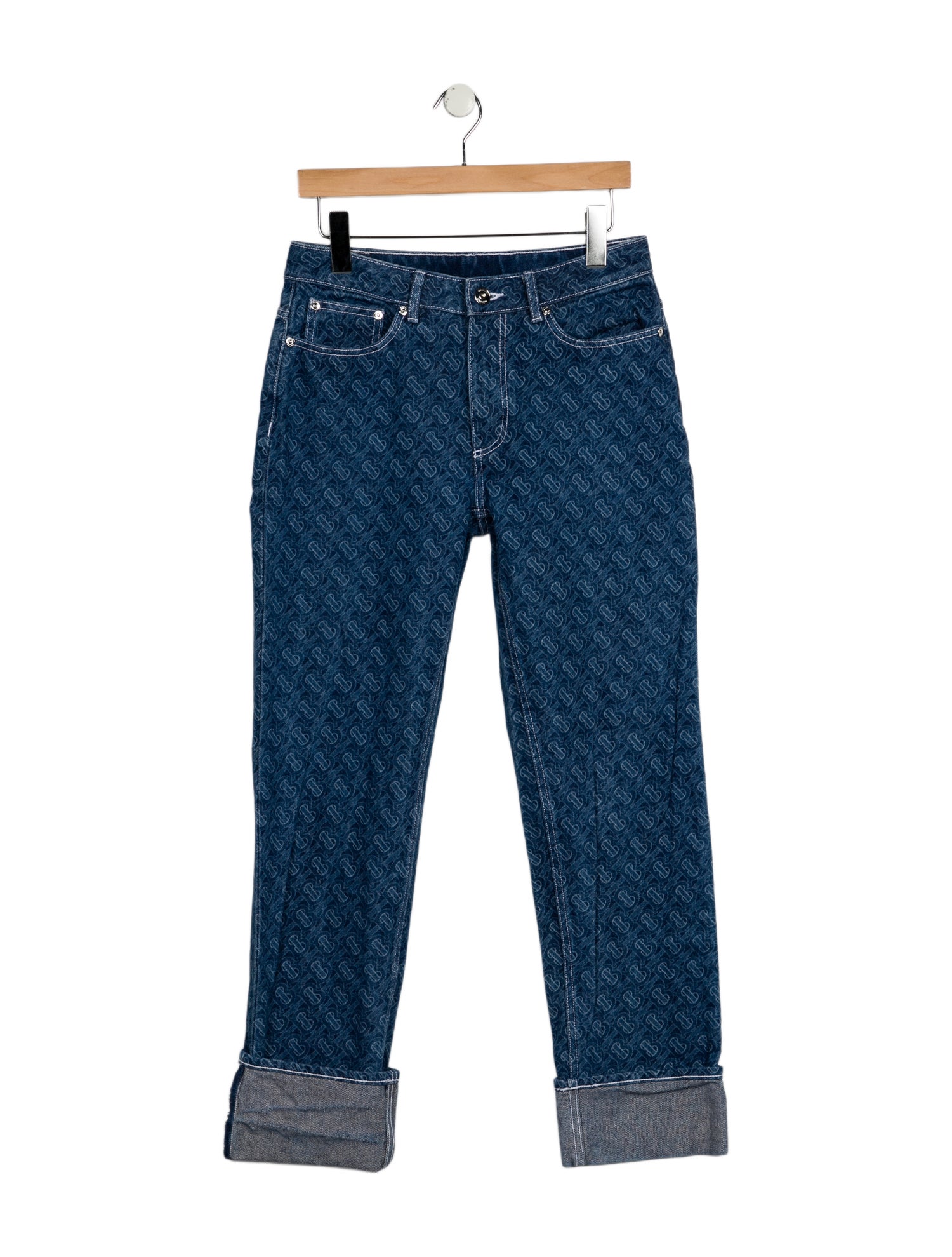 Burberry High-Rise Straight Leg Jeans