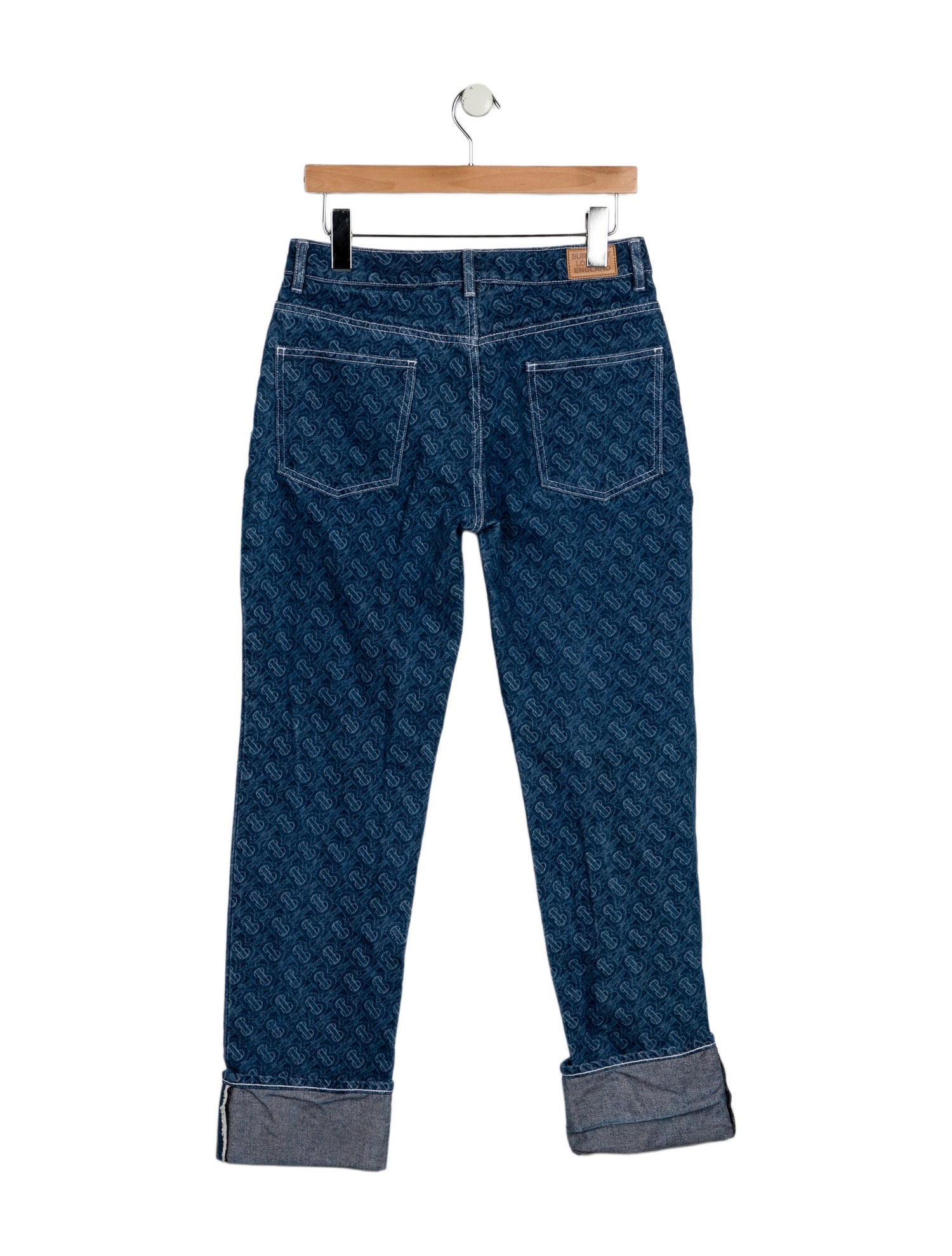 Burberry High-Rise Straight Leg Jeans