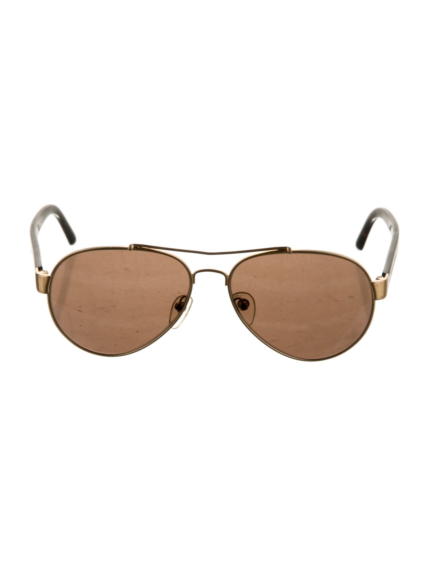 Burberry Nova Check Pattern Aviator Sunglasses