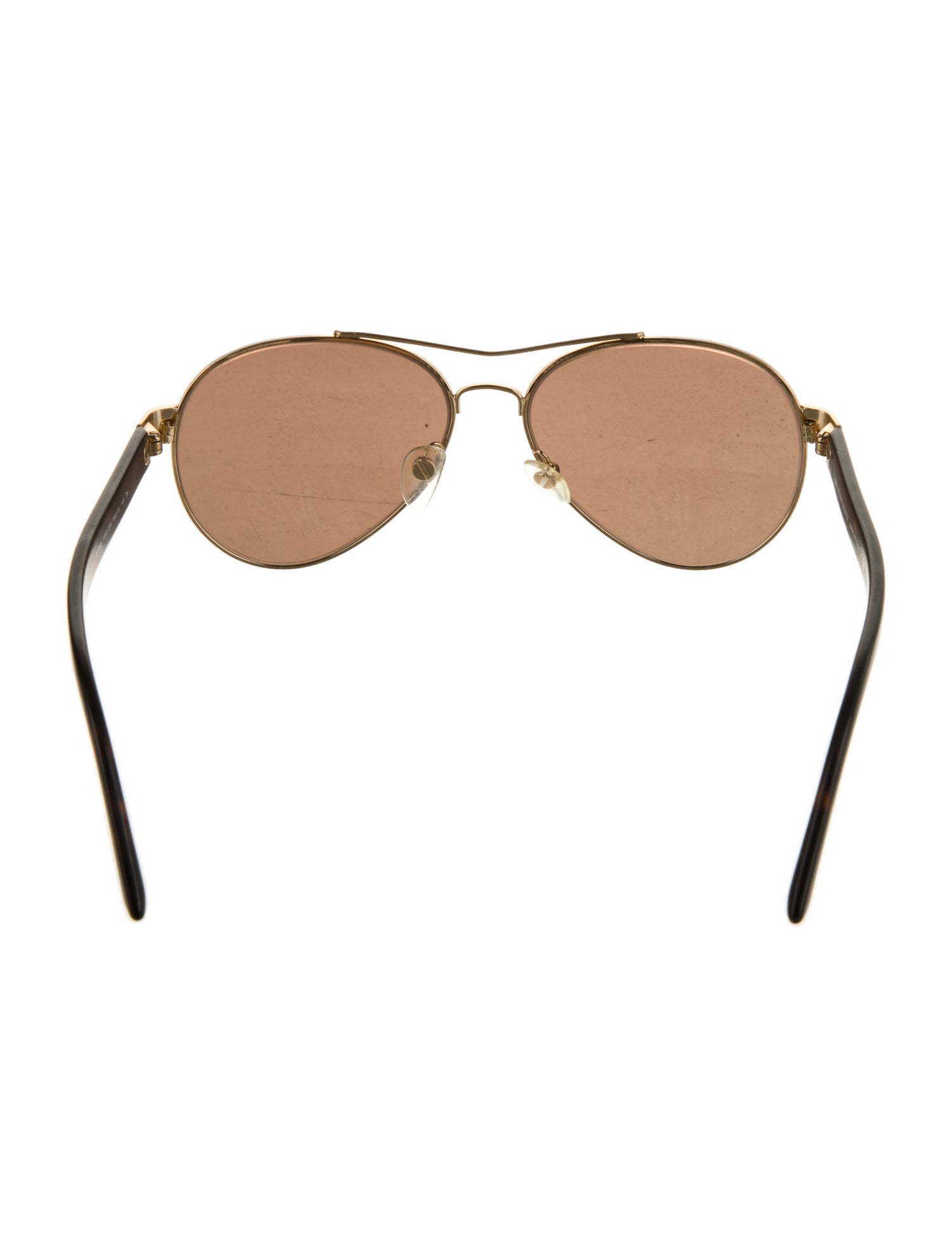 Burberry Nova Check Pattern Aviator Sunglasses