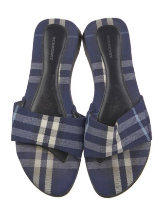 Burberry House Check Pattern Canvas Slides