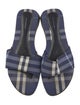 Burberry House Check Pattern Canvas Slides