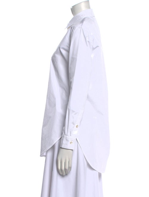 Burberry Long Sleeve Button-Up Top