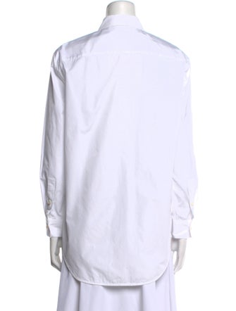 Burberry Long Sleeve Button-Up Top