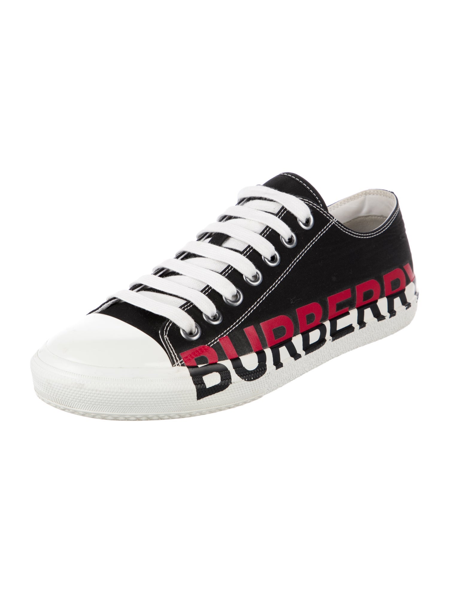 Burberry Nova Check Pattern Canvas Sneakers