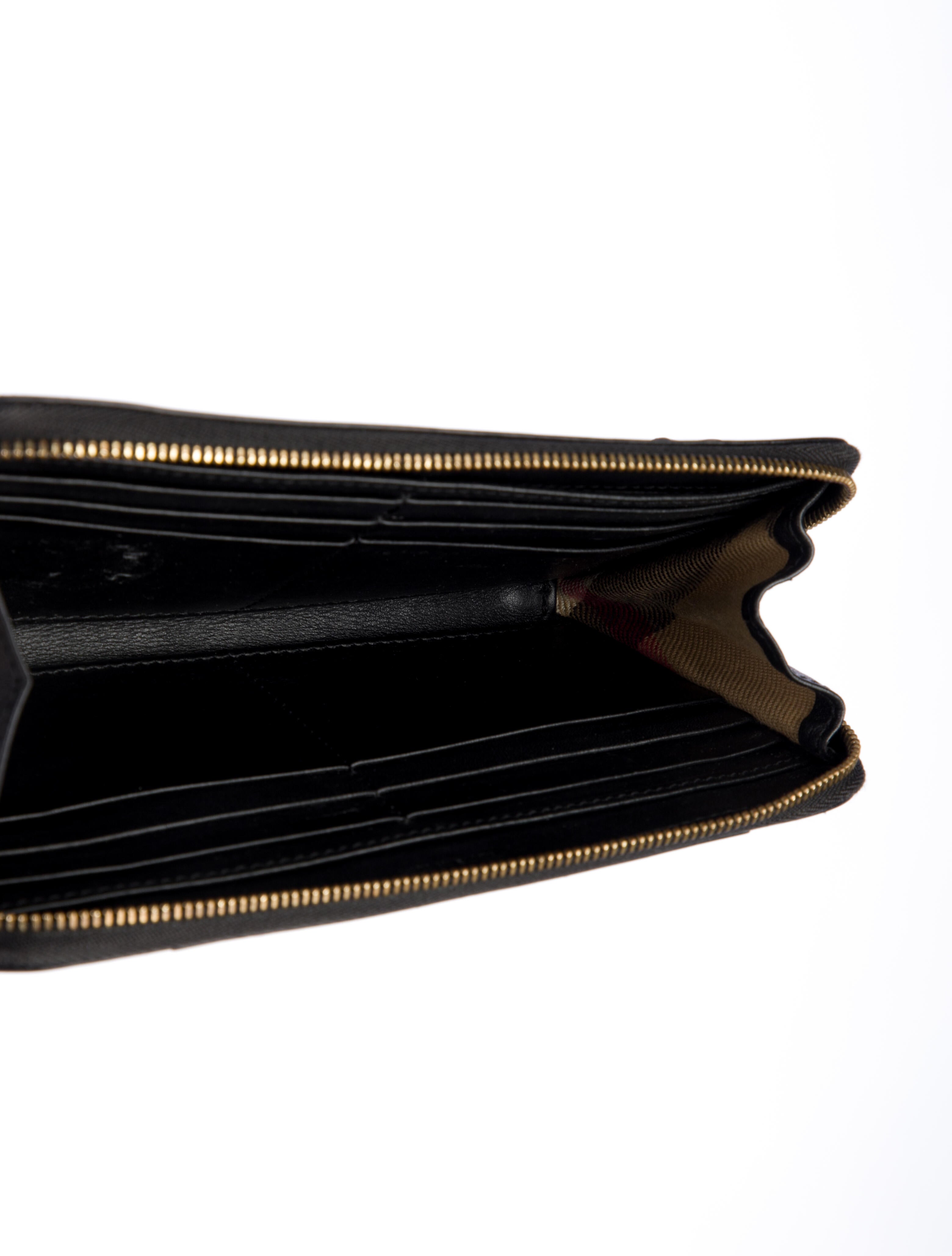 Burberry Leather Printed Continental Wallet