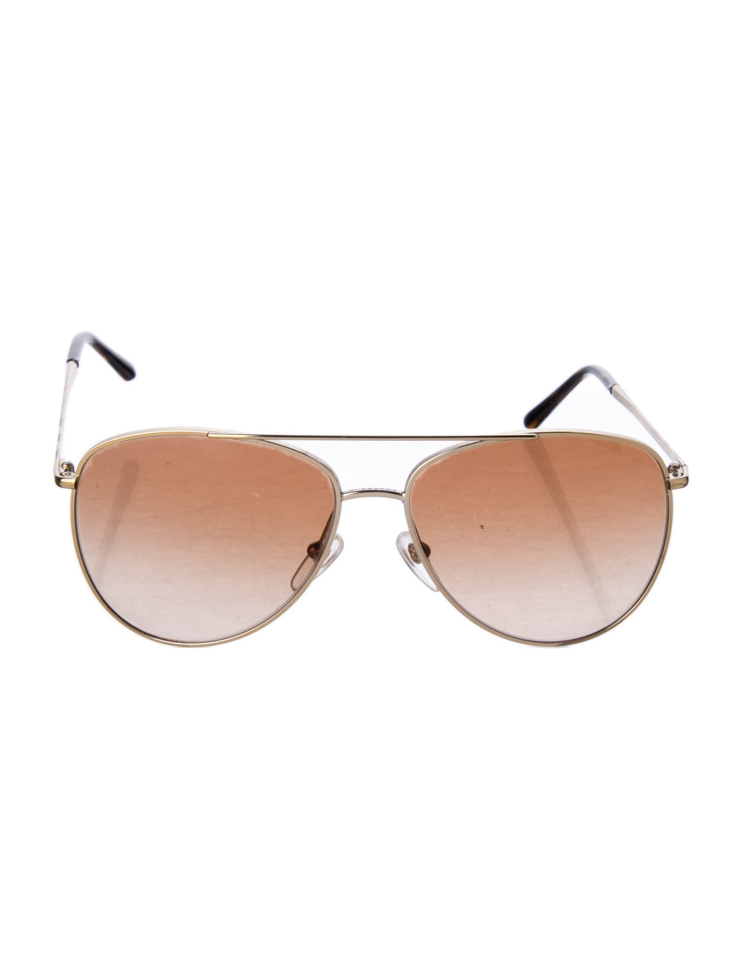 Burberry Nova Check Pattern Aviator Sunglasses