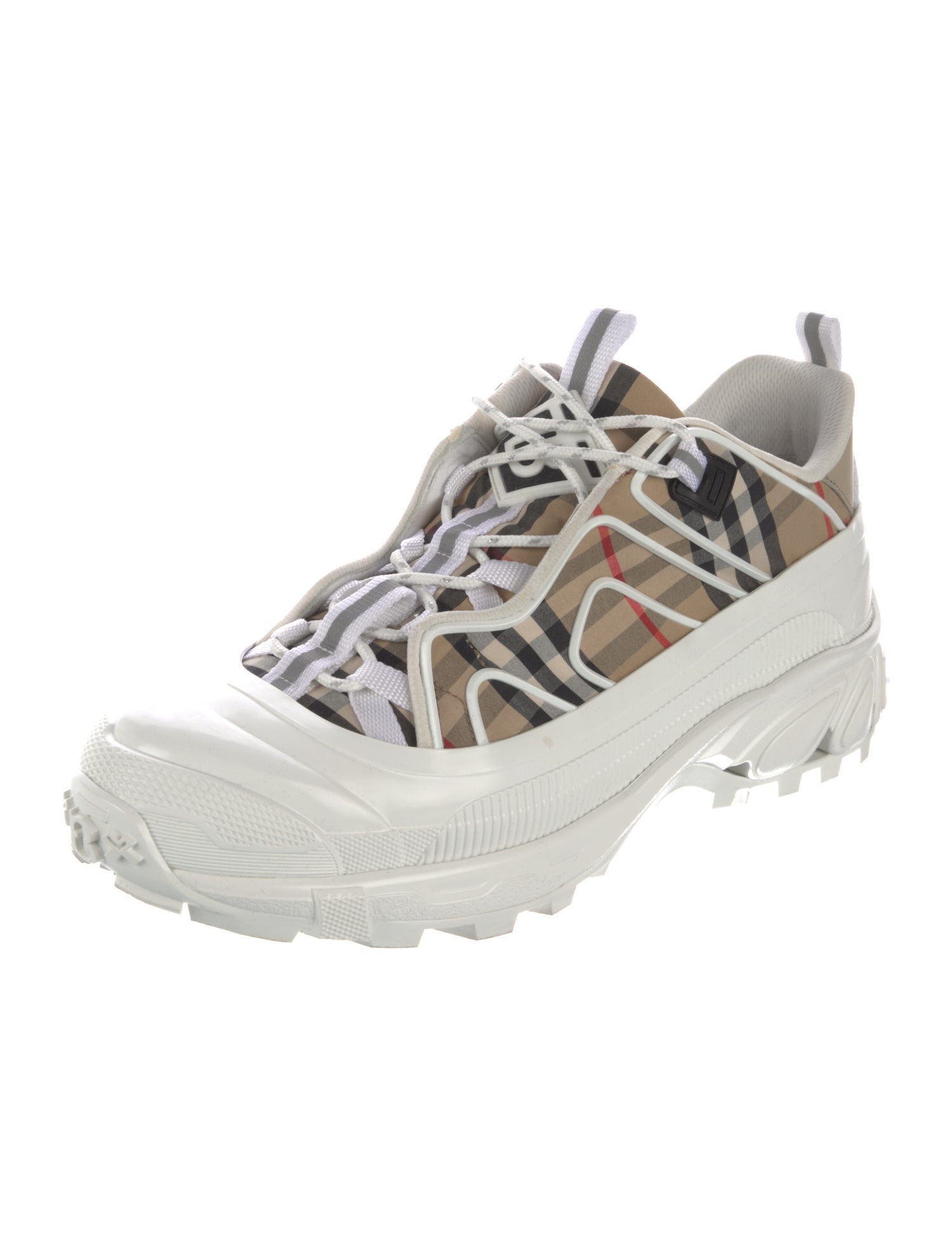 Burberry Nova Check Pattern Canvas Sneakers