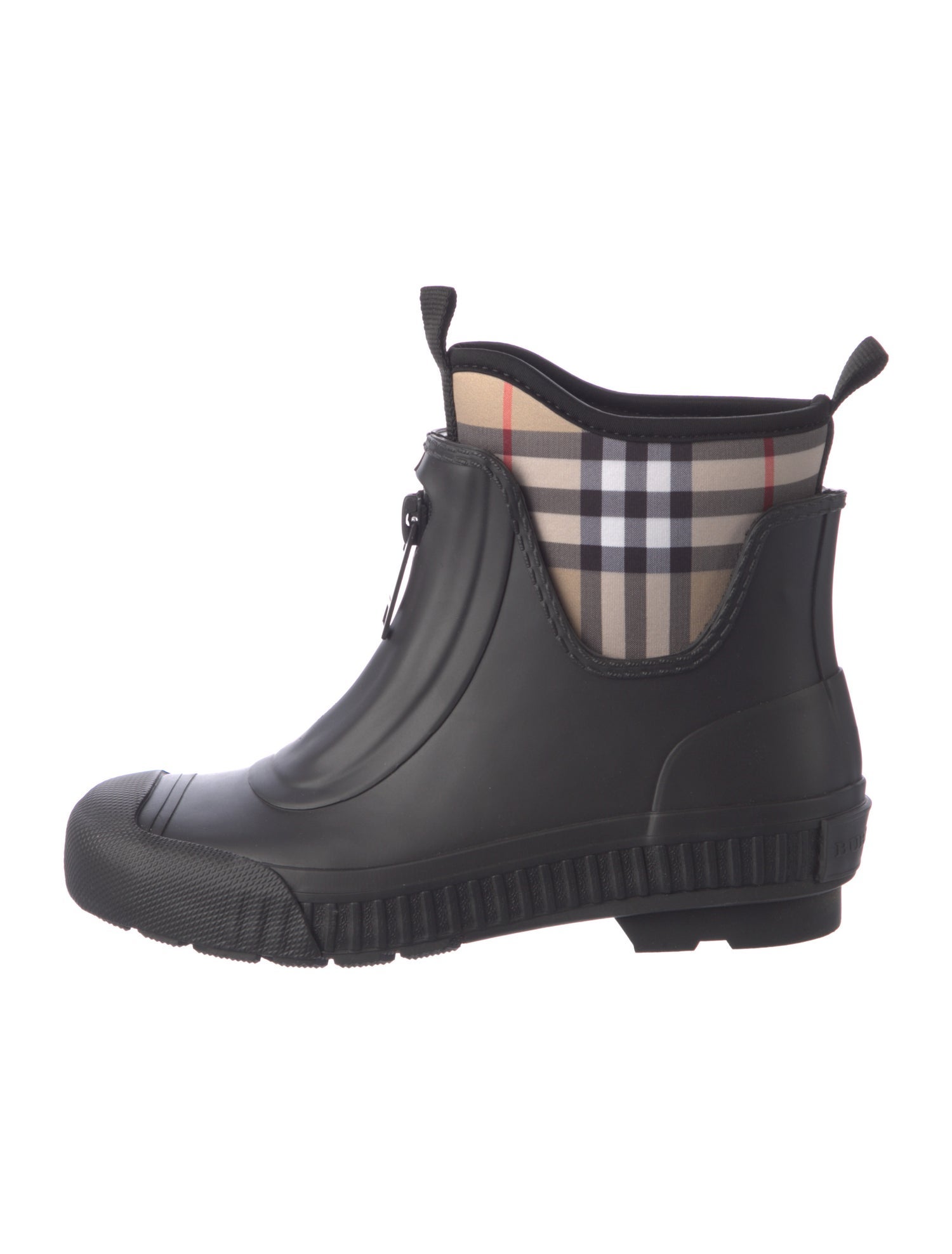 Burberry House Check Pattern Rubber Rain Boots