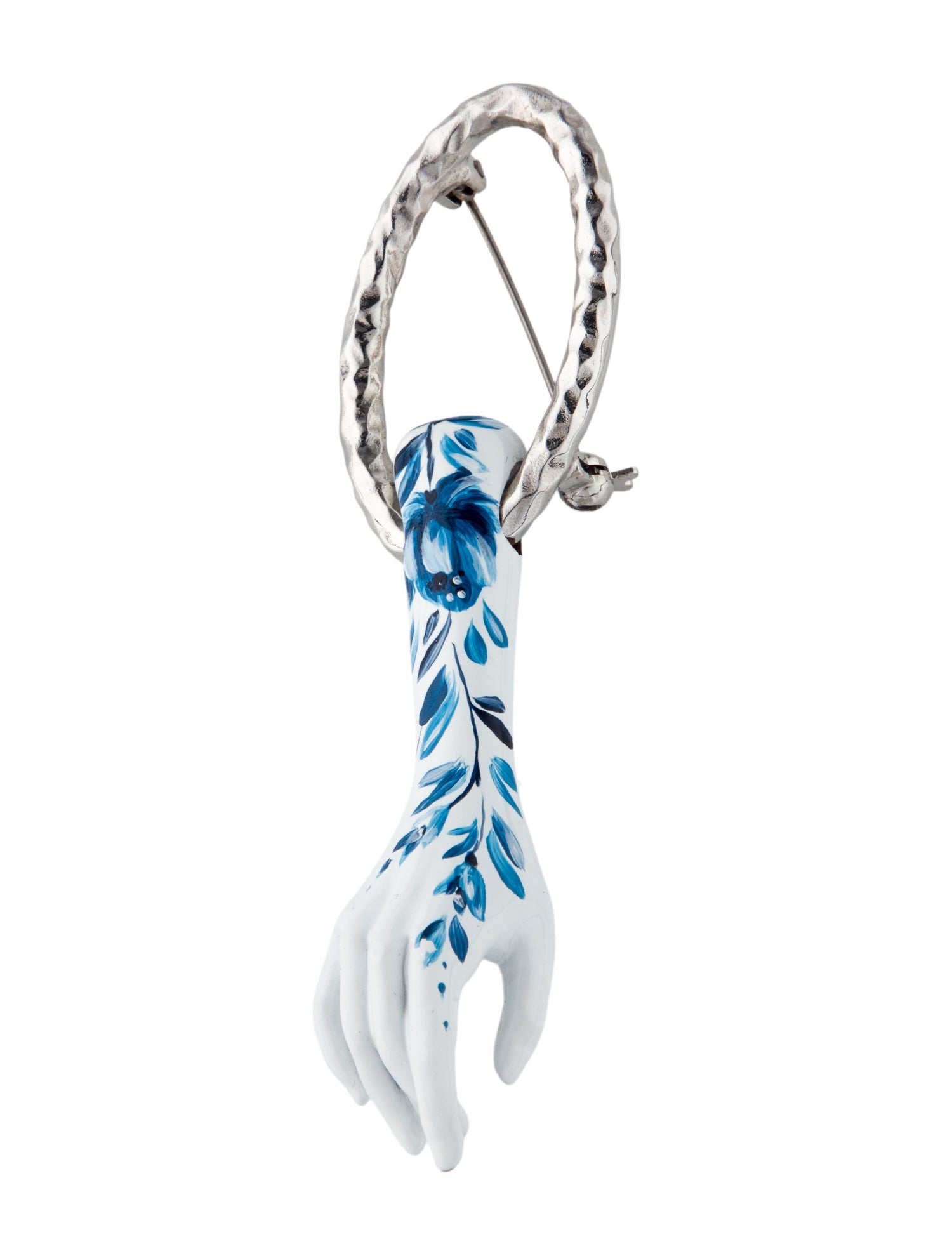 Burberry Enamel Hand Pin Brooch