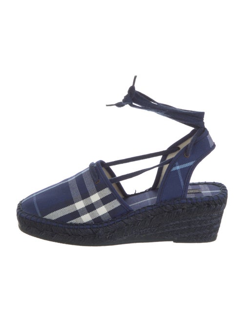 Burberry Nova Check Pattern Canvas Slingback Pumps