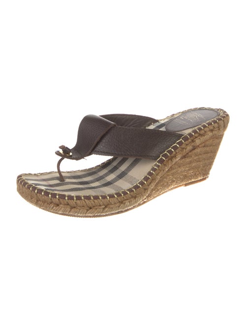 Burberry House Check Pattern Leather Espadrilles