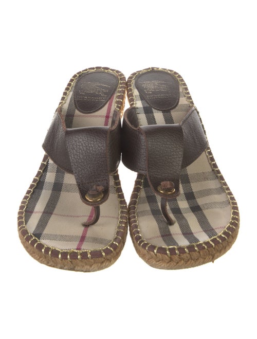 Burberry House Check Pattern Leather Espadrilles