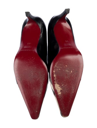 Burberry House Check Pattern Leather Pumps