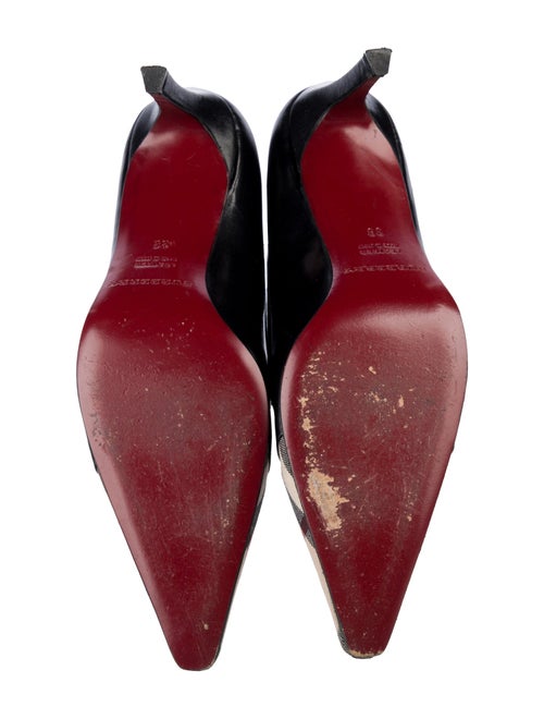 Burberry House Check Pattern Leather Pumps