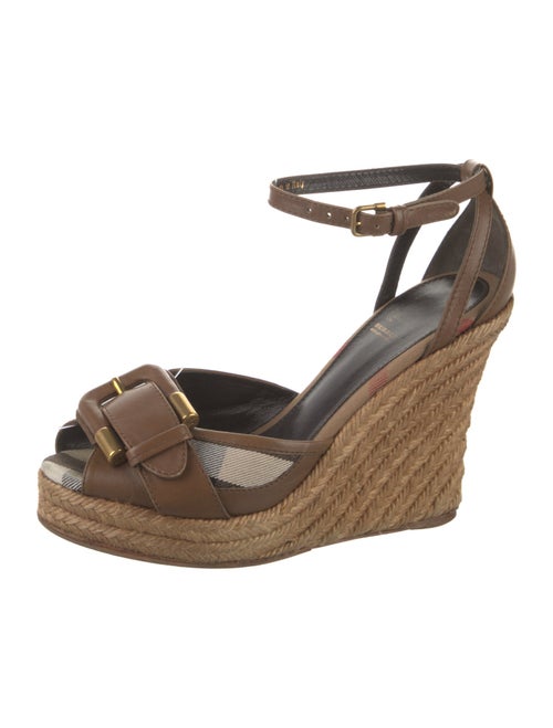 Burberry House Check Pattern Jute Pumps