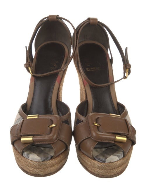 Burberry House Check Pattern Jute Pumps