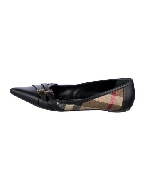 Burberry Nova Check Pattern Canvas Ballet Flats
