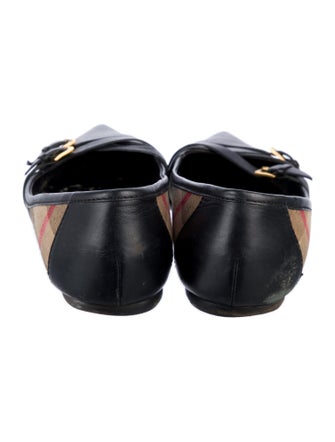 Burberry Nova Check Pattern Canvas Ballet Flats