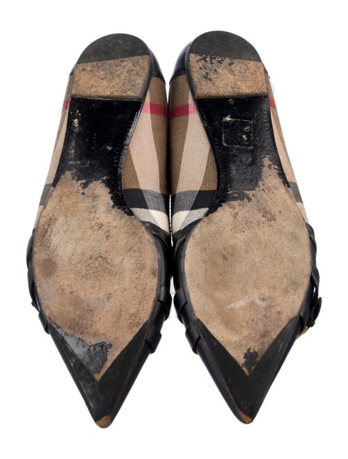 Burberry Nova Check Pattern Canvas Ballet Flats