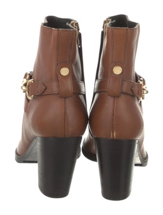 Burberry Nova Check Pattern Leather Boots