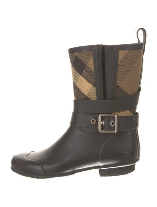 Burberry Exploded Check Pattern Canvas Rain Boots