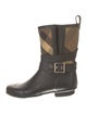 Burberry Exploded Check Pattern Canvas Rain Boots