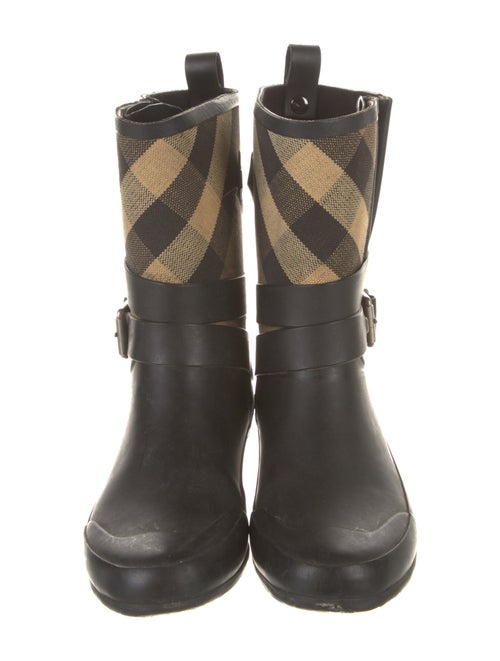 Burberry Exploded Check Pattern Canvas Rain Boots