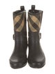 Burberry Exploded Check Pattern Canvas Rain Boots