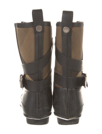 Burberry Exploded Check Pattern Canvas Rain Boots