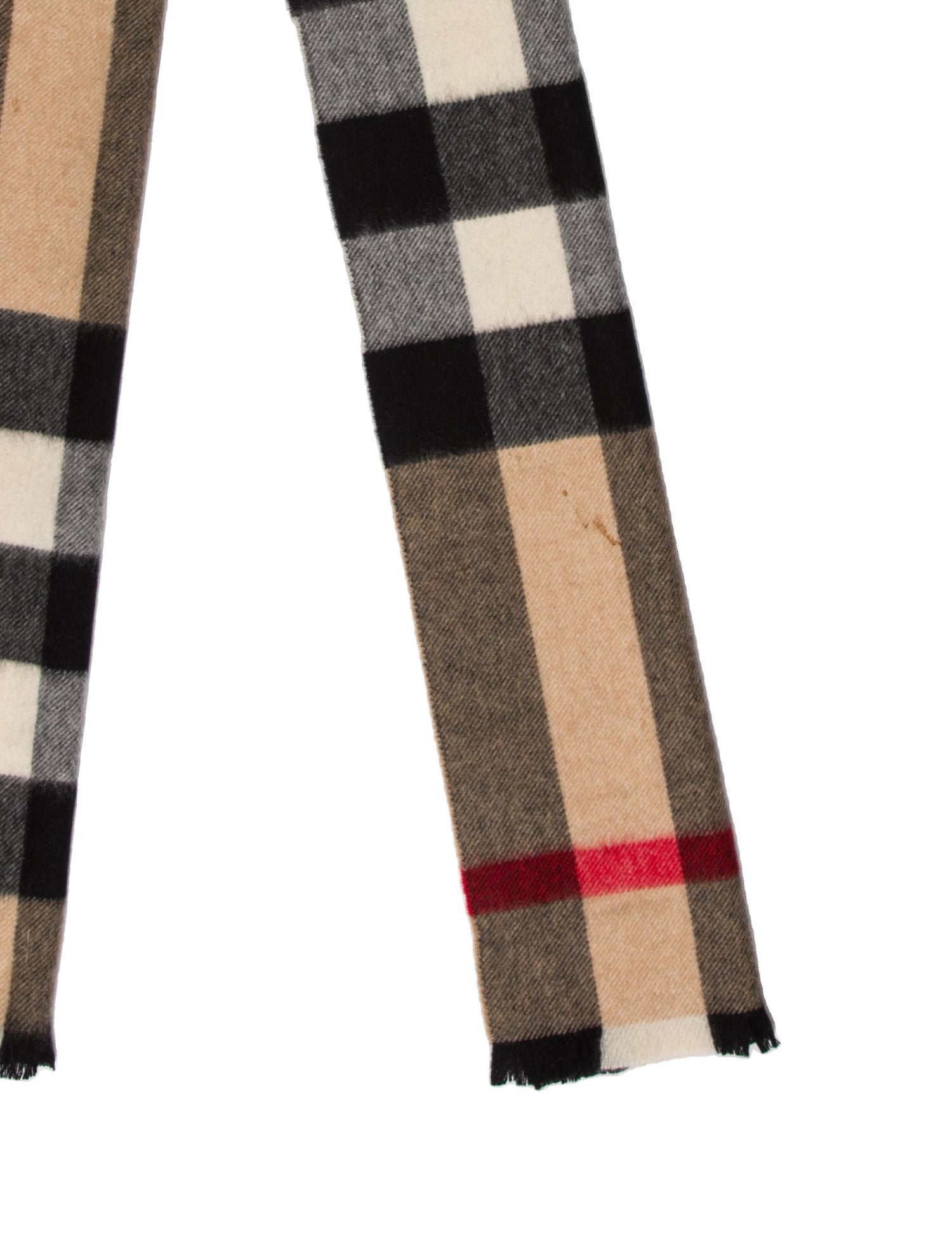 Burberry Cashmere Super Nova Check Pattern Scarf