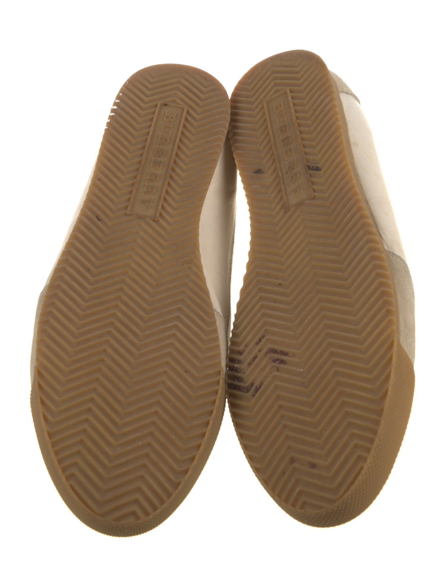 Burberry Nova Check Pattern Leather Sneakers