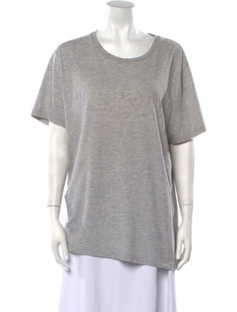 Burberry Scoop Neck Short Sleeve T-Shirt