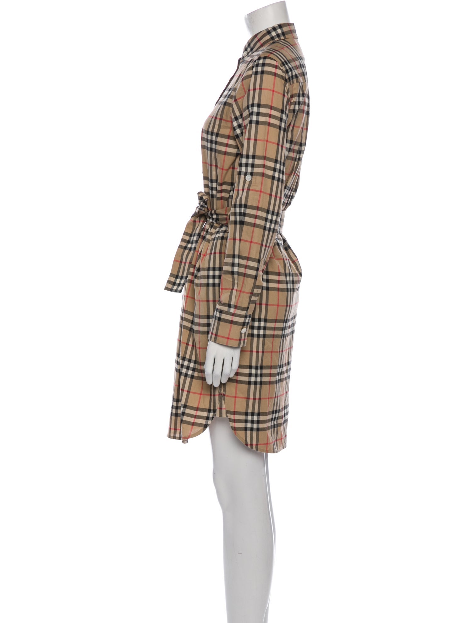 Burberry Plaid Print Knee-Length Dress