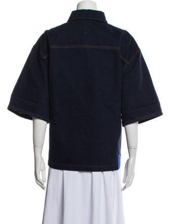 Burberry Three-Quarter Sleeve Button-Up Top