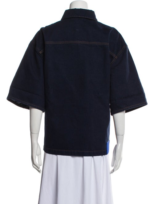 Burberry Three-Quarter Sleeve Button-Up Top