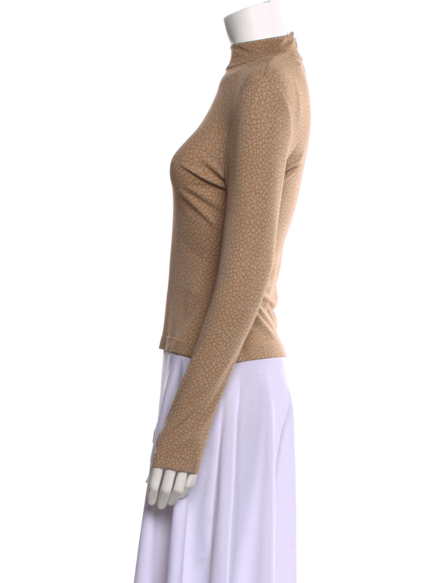 Burberry Mock Neck Long Sleeve Top