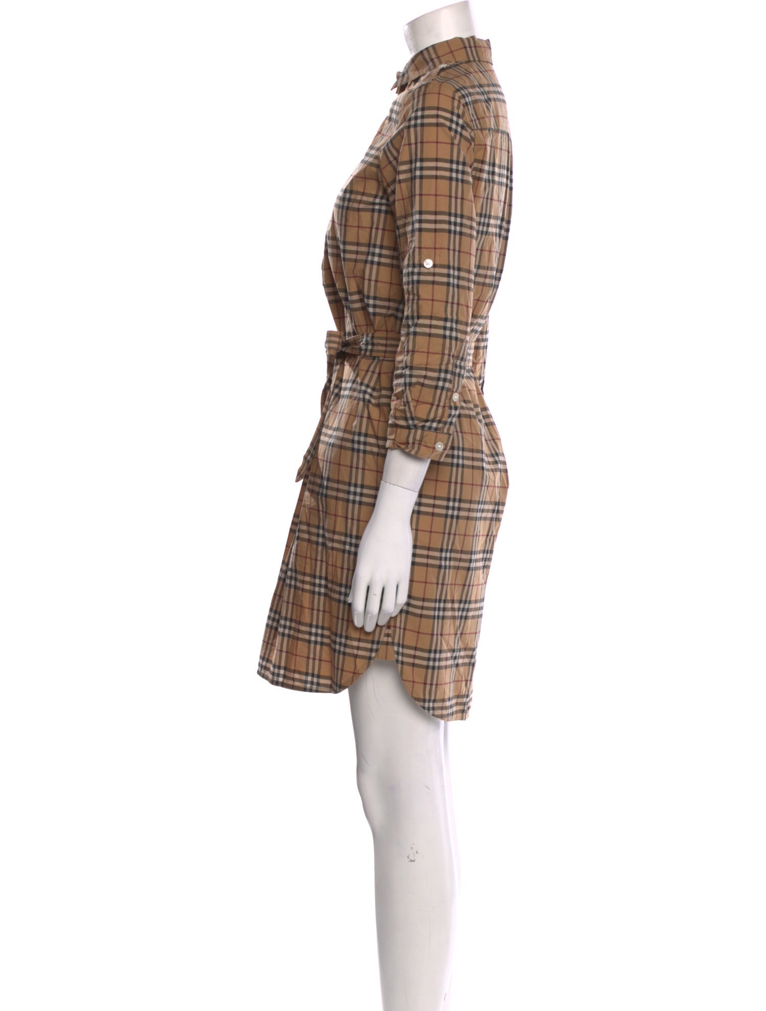 Burberry Plaid Print Mini Dress