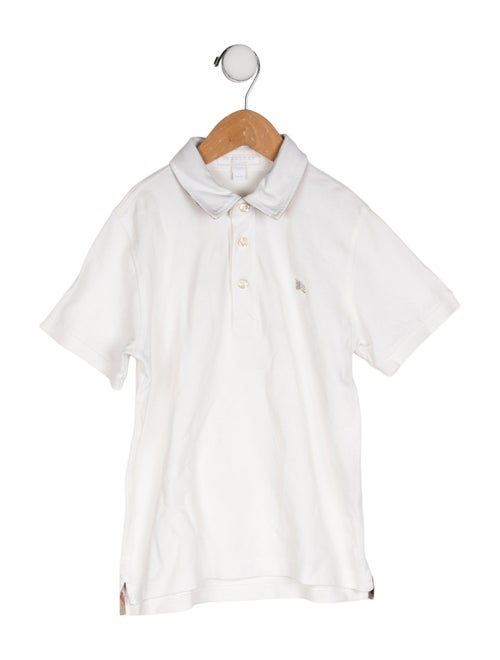 Burberry Solid Collared Polo Top