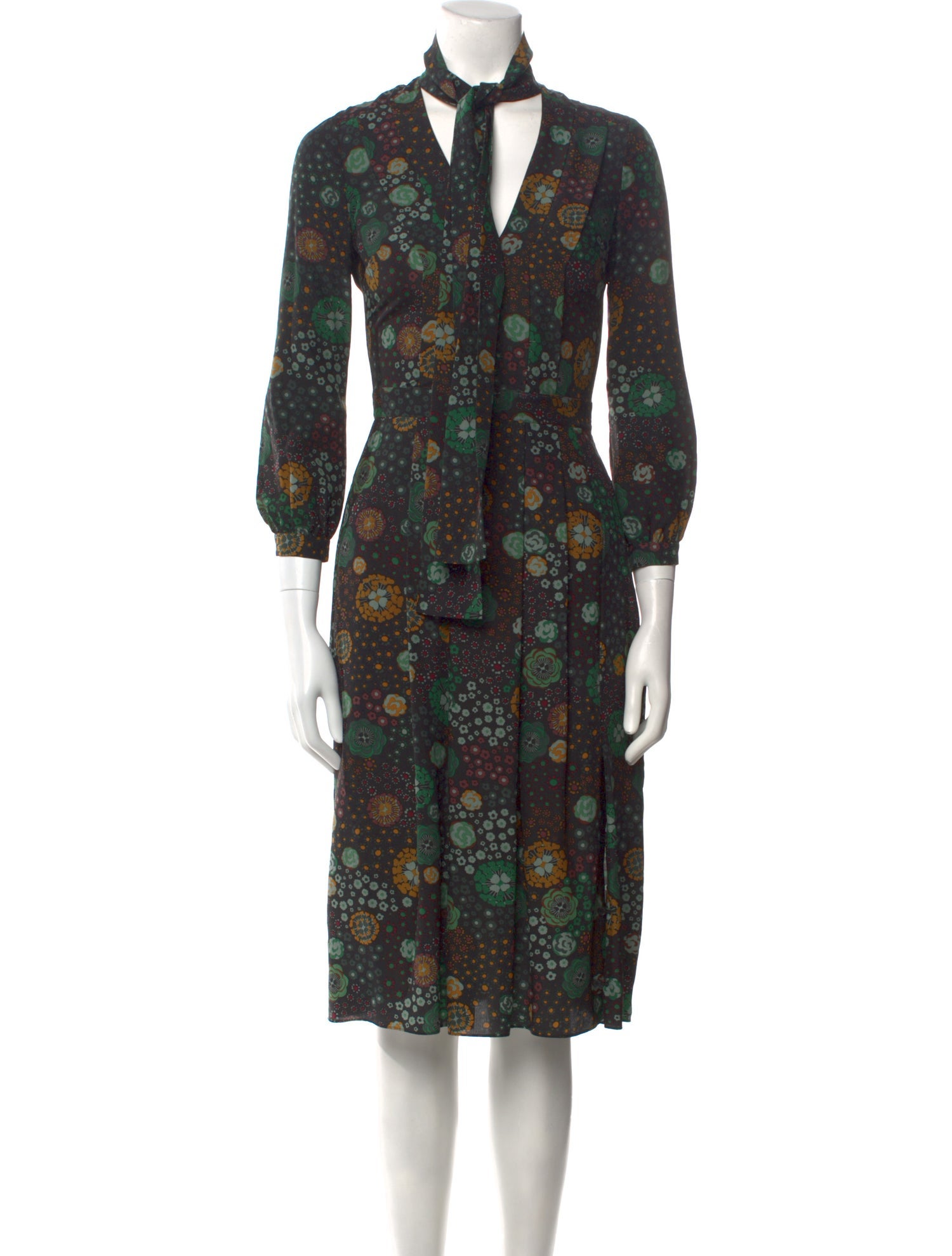 Burberry Silk Midi Length Dress